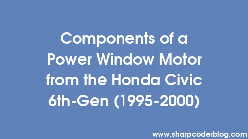 Components of a Power Window Motor from the Honda Civic 6th-Gen (1995-2000) - Thumbnail