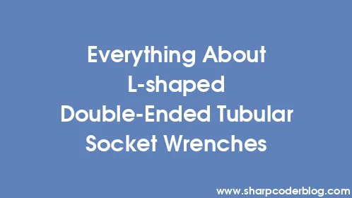 Everything About L-shaped Double-Ended Tubular Socket Wrenches - Thumbnail