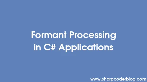 Formant Processing in C# Applications - Thumbnail
