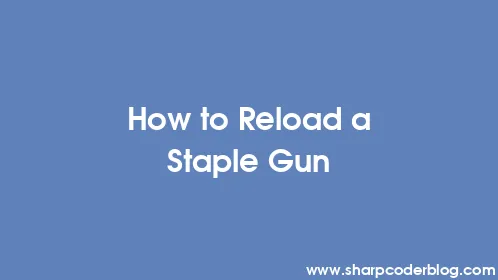 How to Reload a Staple Gun - Thumbnail