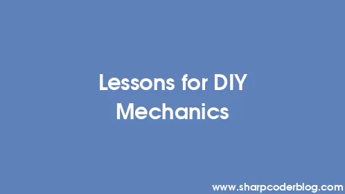 Lessons for DIY Mechanics - Thumbnail