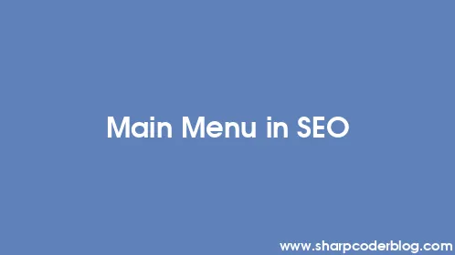 Main Menu in SEO - Thumbnail