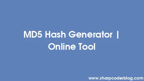 MD5 Hash Generator | Online Tool - Thumbnail