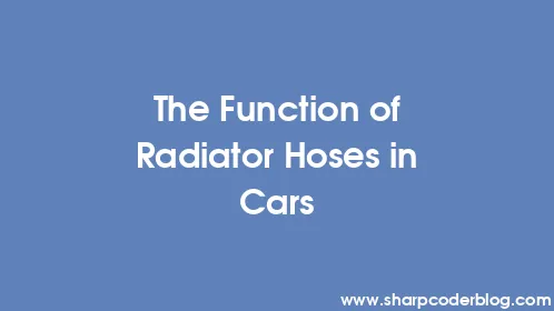 The Function of Radiator Hoses in Cars - Thumbnail