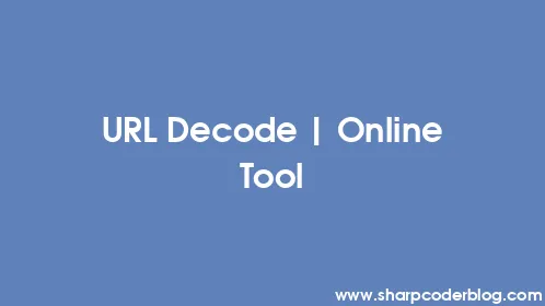 URL Decode | Online Tool - Thumbnail