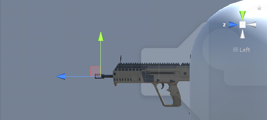 Weapon Fire Point object setup in Unity.