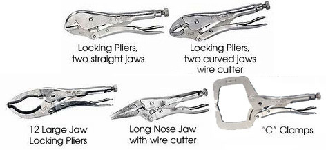 Types of Vise-Grip Pliers.